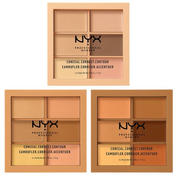Credits: https://camerareadycosmetics.com/products/nyx-conceal-correct-contour-palette